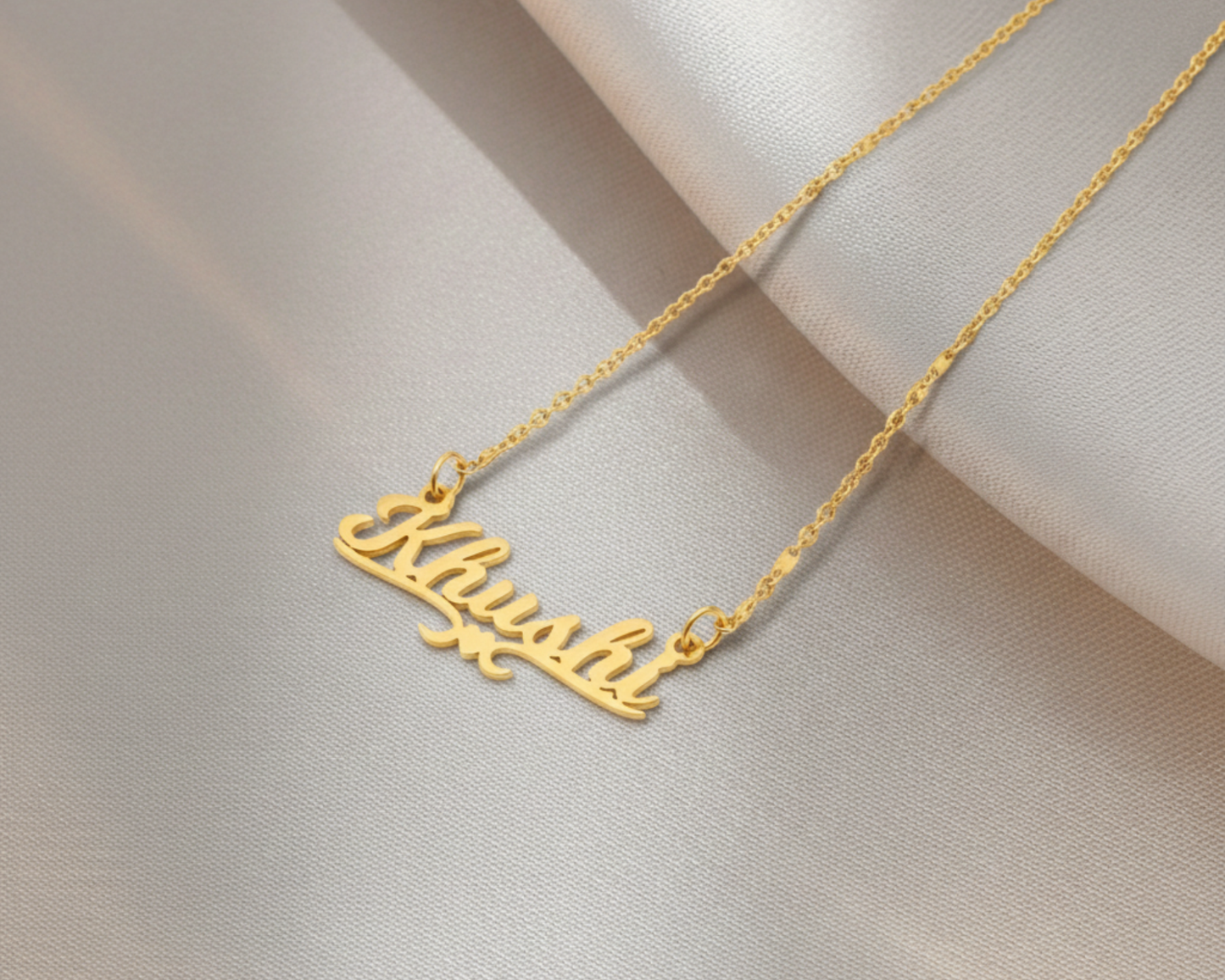 Personalized Name Necklace for Women – 24K Gold Plated Custom Pendant
